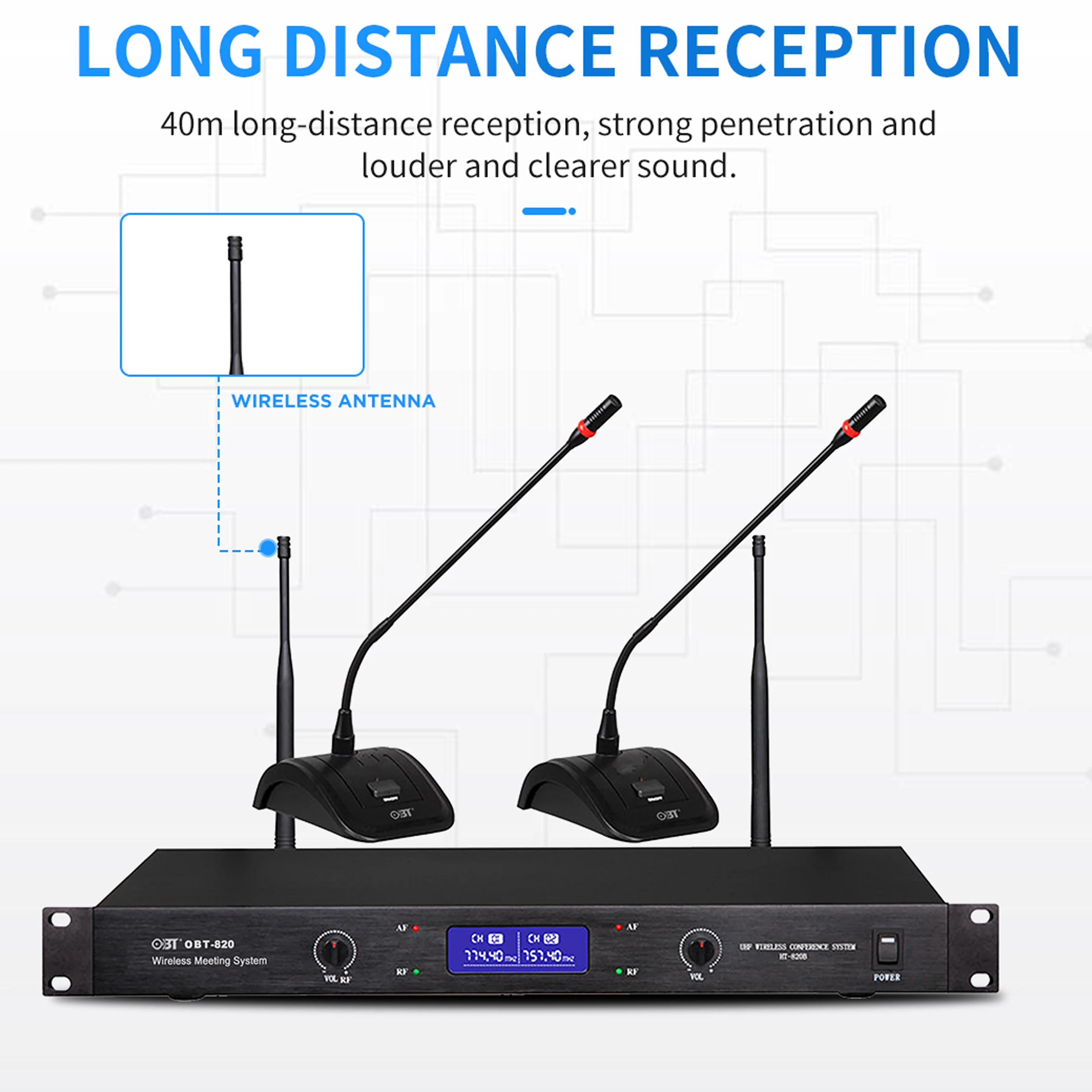 Беспроводная конденсаторная микрофонная система для встреч