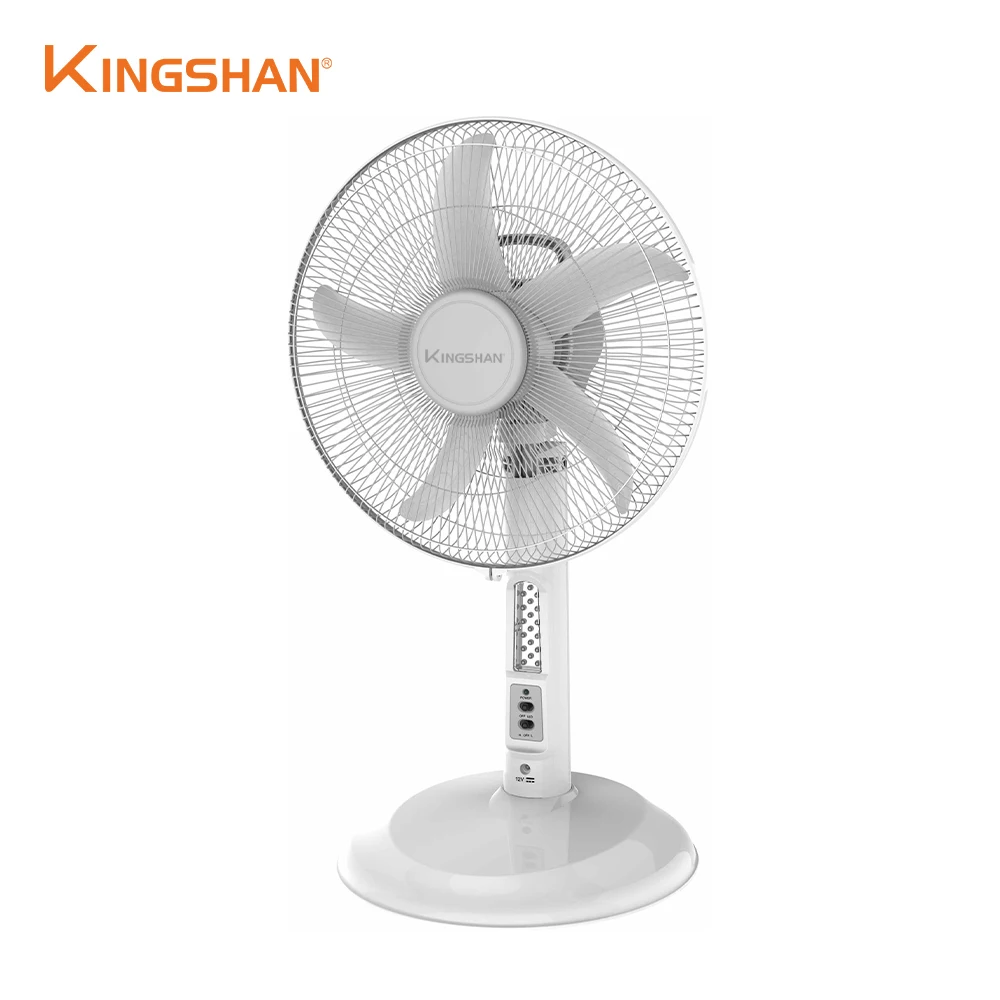 AC DC 12 Inch Portable Desk Electric Solar Power Panel 12V Air Cooling Energy Rechargeable Table Fan