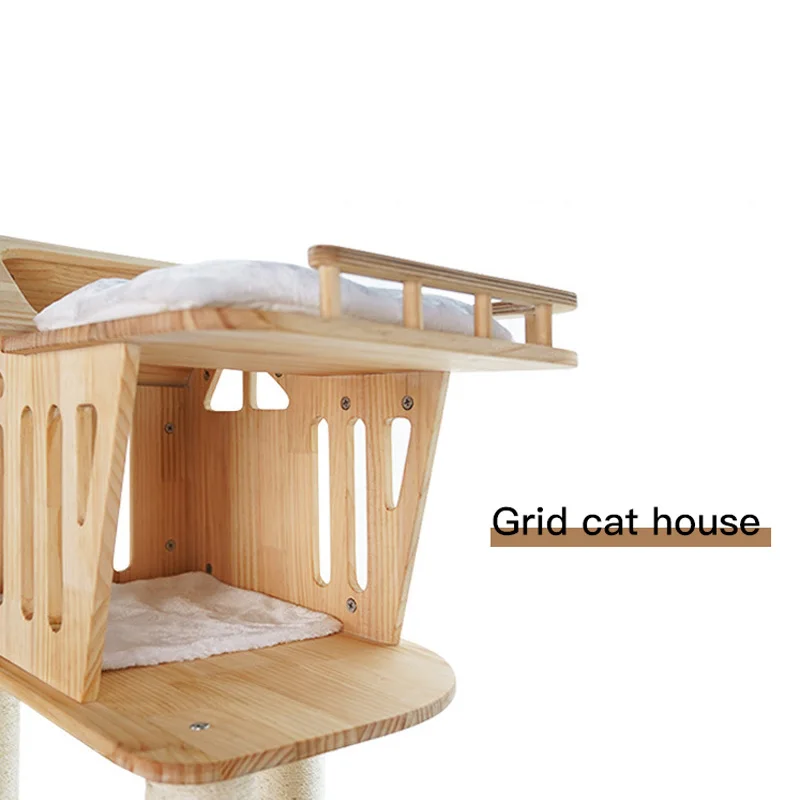small funny house funny wooden with cat tree