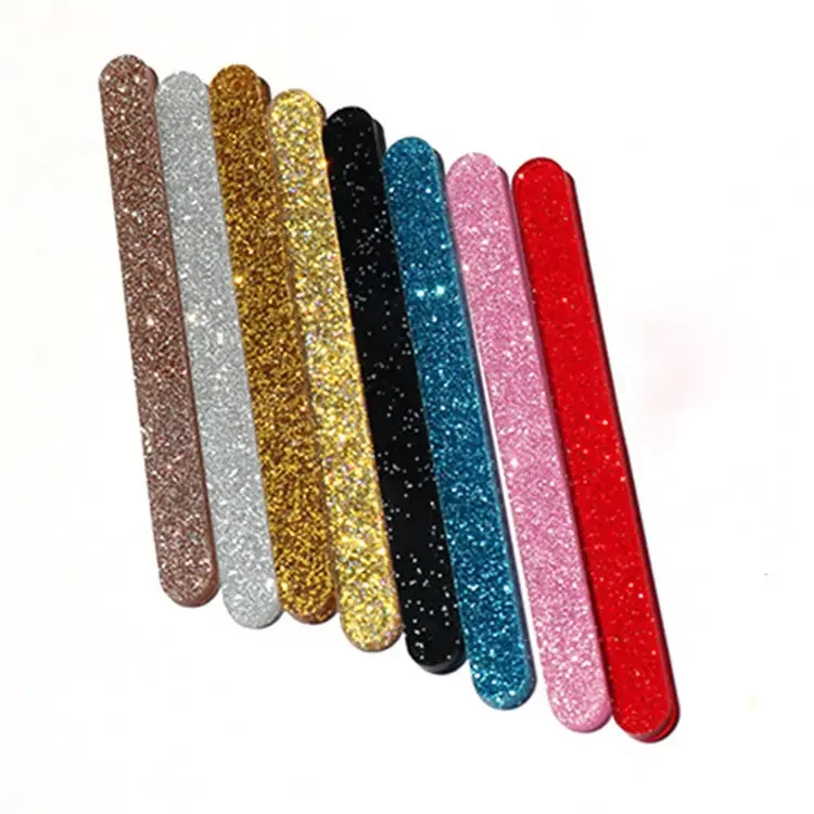Durable Acrylic Ice Cream Sticks Custom Acrylic Cakesicle Sticks Glitter Acrylic Popsicle Sticks