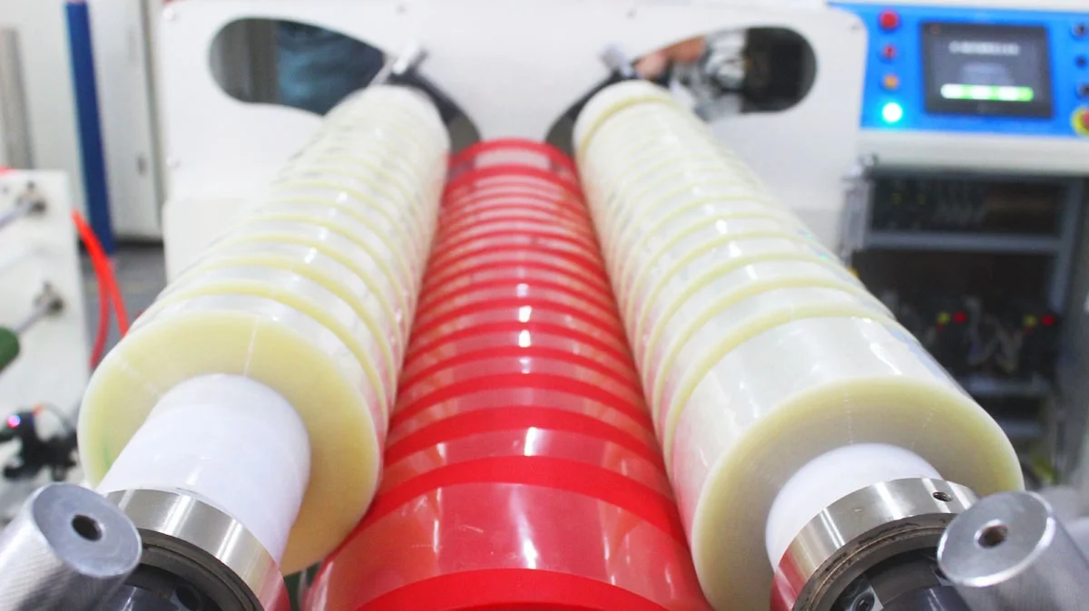 Double shafts turret slitter rewinder for BOPP / PVC / PET / label papers