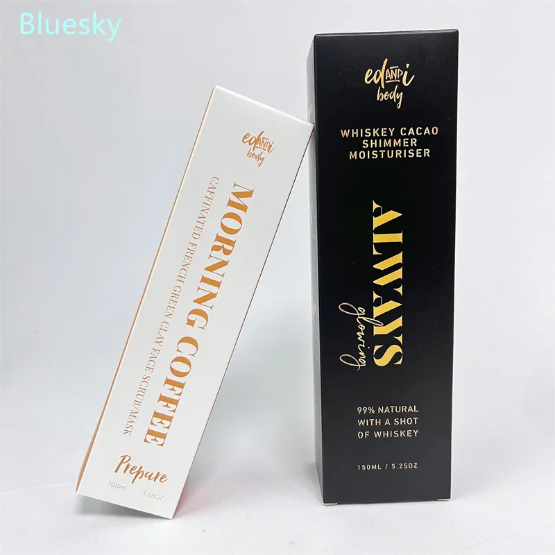Cardboard paper box custom logo skincare packaging product cosmetics mailing  beauty care products packaging carton