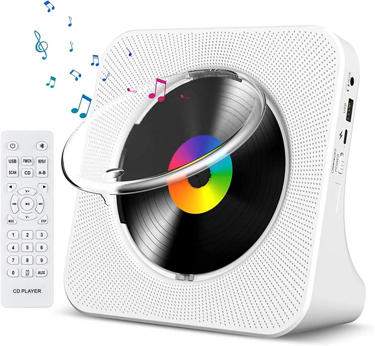 Kpop CD Player BT 5.0 Portable Speaker Wireless Music Player Retro Nostalgic rotary CD Players