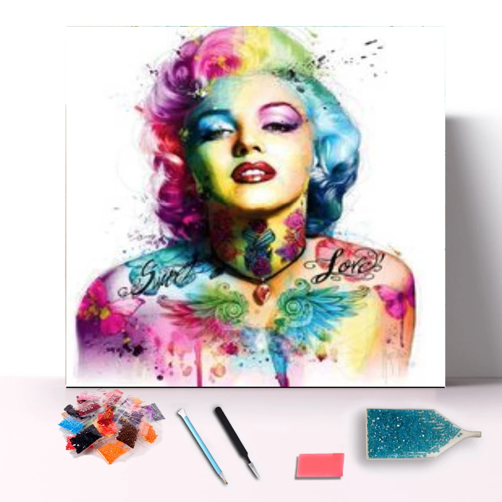 decor art resin full drills custom modern portrait painting canvas wall art diy 5D Diamond Painting