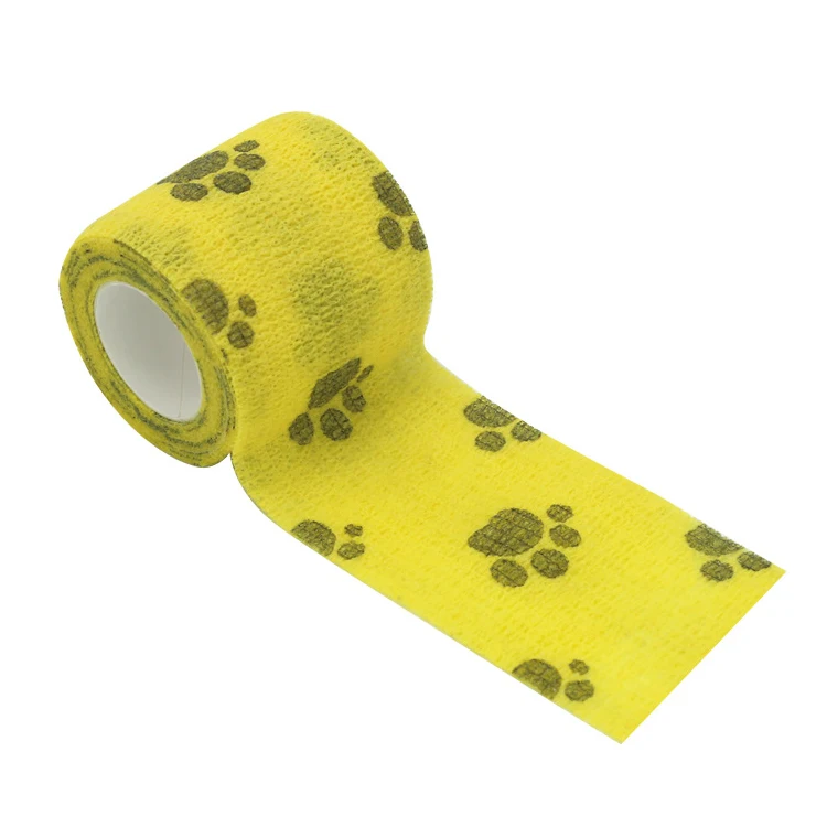 OEM Factory Custom logo bulk wholesale cohesive bandage latex free animals rolls self adhesive bandage wrap tape