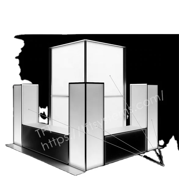 Custom Printed Aluminum Structure Stretch Fabric Double Sided Backlit Trade Show Booth 20X20