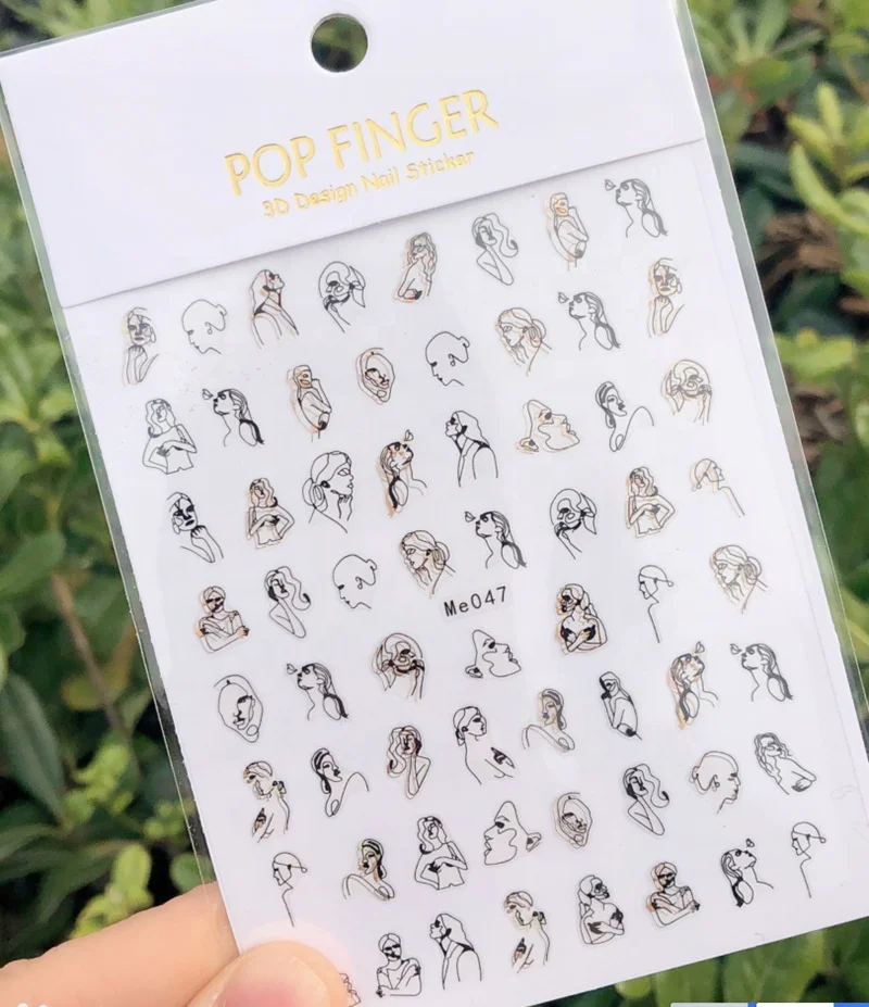 Web Celebrity European And Retro Portrait Nail Self-adhesive  Portrait Nail Sticker  Stickers For Decoration