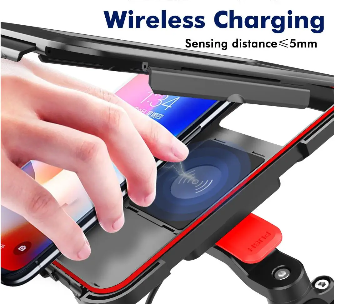 Waterproof 360 degree rotation motorcycle mount bike mobile phone holder with Wireless USB charger