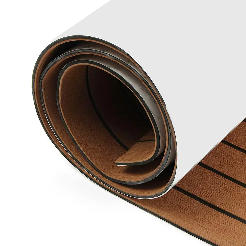 XYF dark brown color faux teak sheet boat marine yacht floor eva foam decking sheet