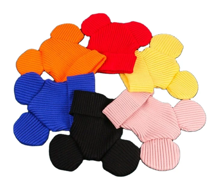 New Style Knit Hats Womans Autumn And Winter Warm Woolen Beanie Big Ears Hood Street Fashion Knitted Winter Hats