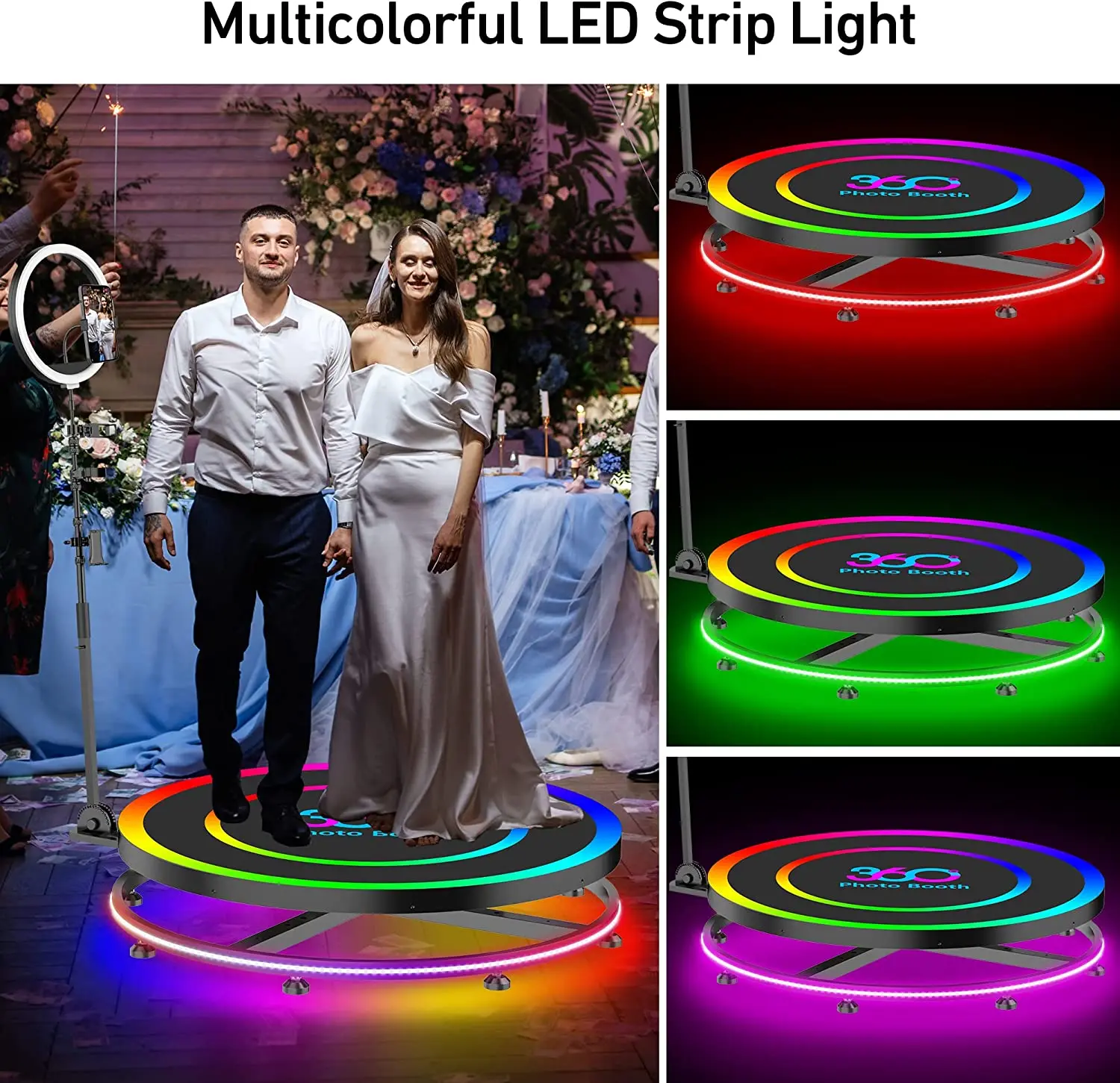 Spin Camera With Traveling Case 360 Photo Booth 360 Degree Photobooth For Wedding Social Slow Motion Video Booth Machine