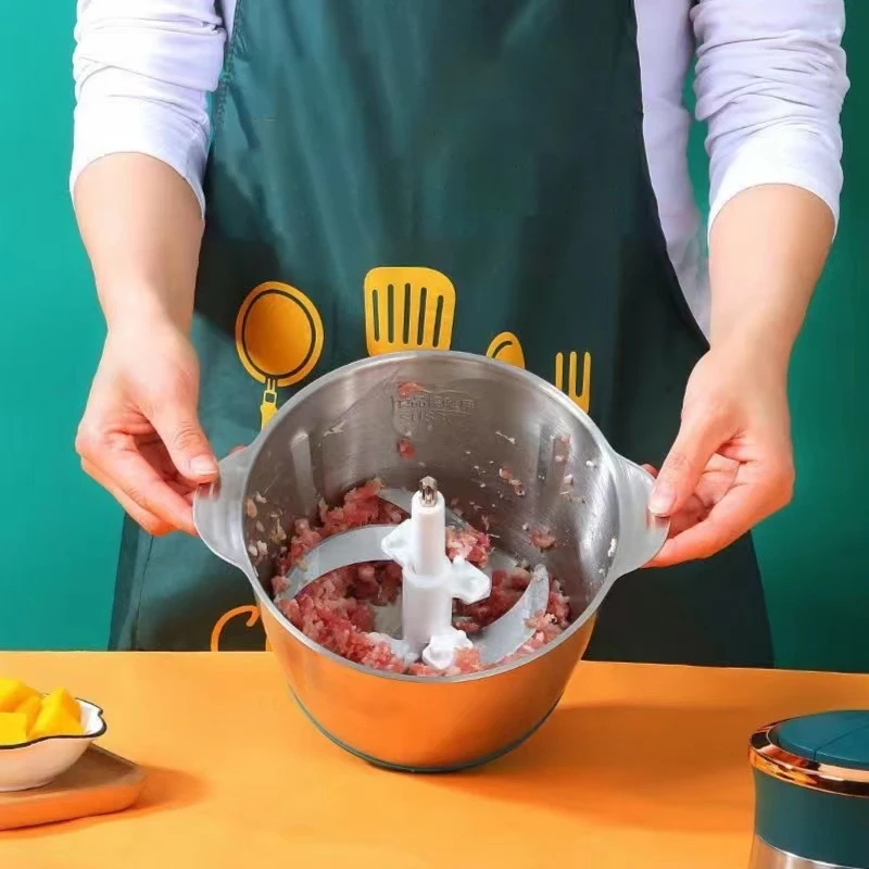 Многофункциональный кухонный комбайн на 3 л измельчитель для замороженной рыбы лука Электрический из нержавеющей стали Коммерческая Мясорубка