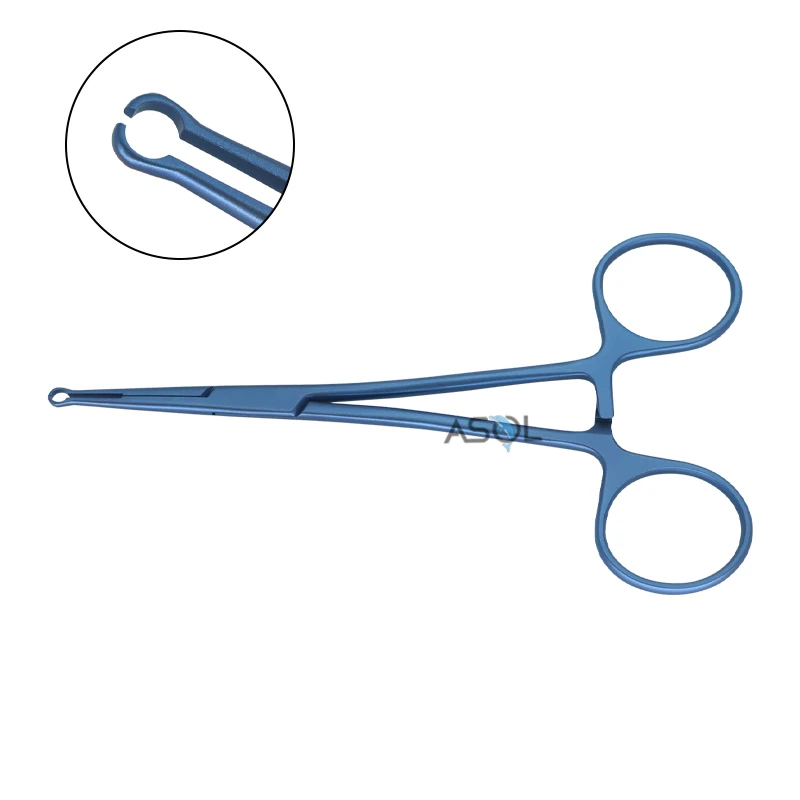Titanium no scalpel vasectomy ring clamp head with ring for urology surgical instruments