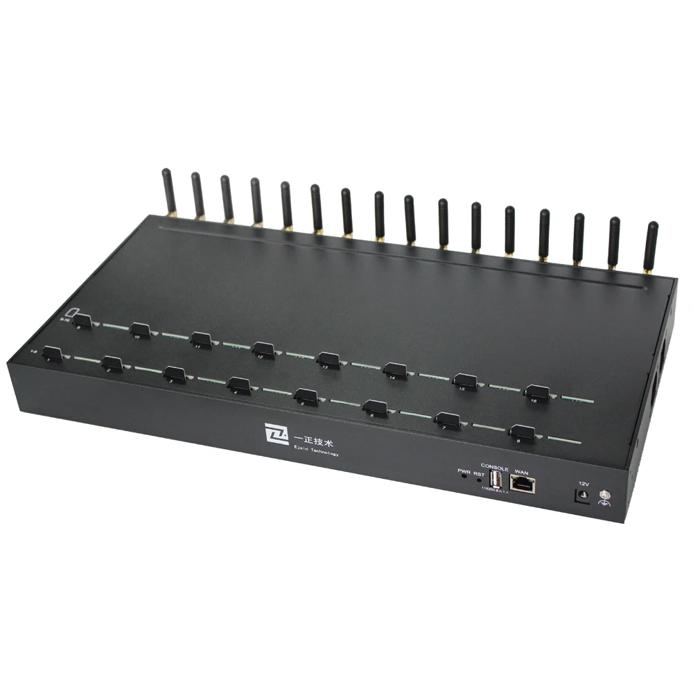 16 port 16 sim slots  gsm 2g voip gateway sip call goip hardware support  call and sms