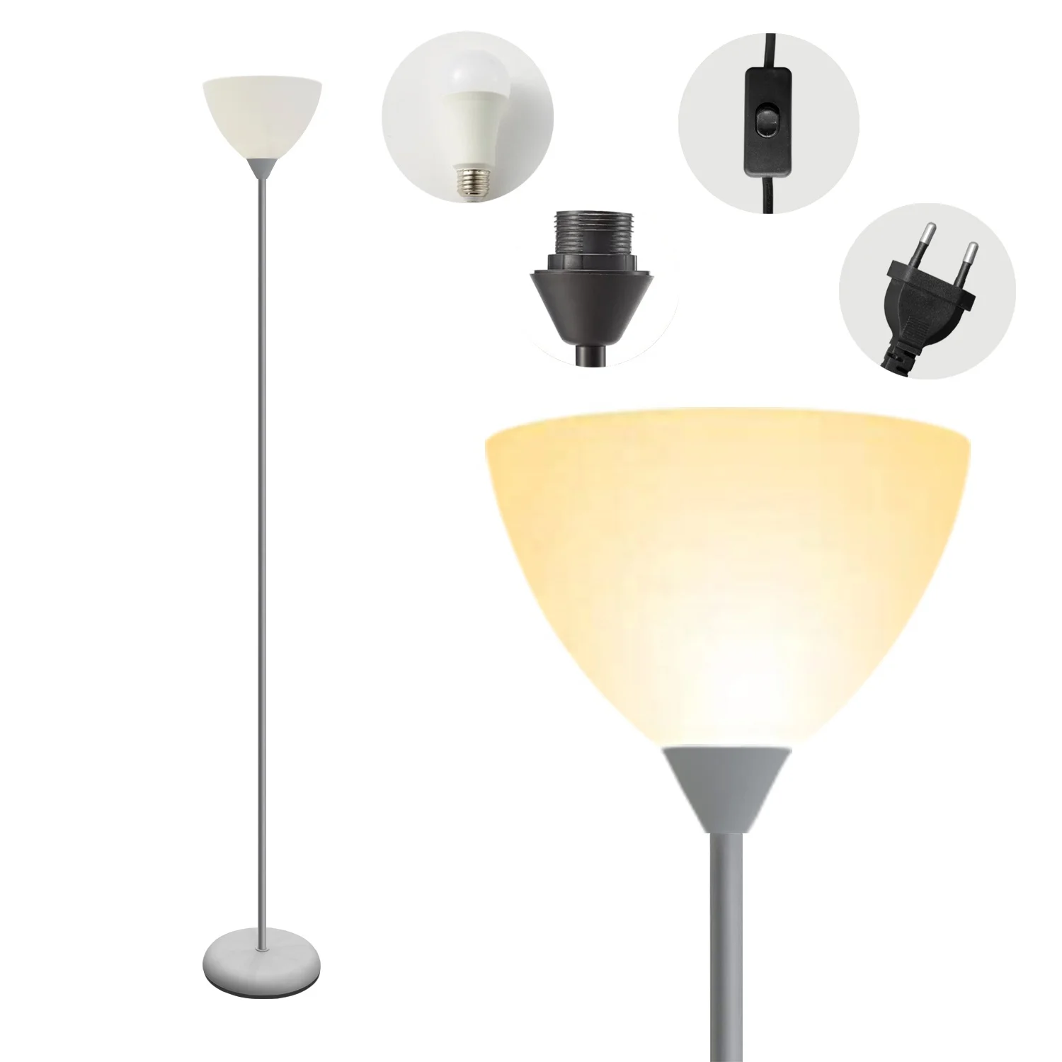 Retro arc resin floor tile lamp shades stand light garden wedding events unique coconut tree style floor lamp