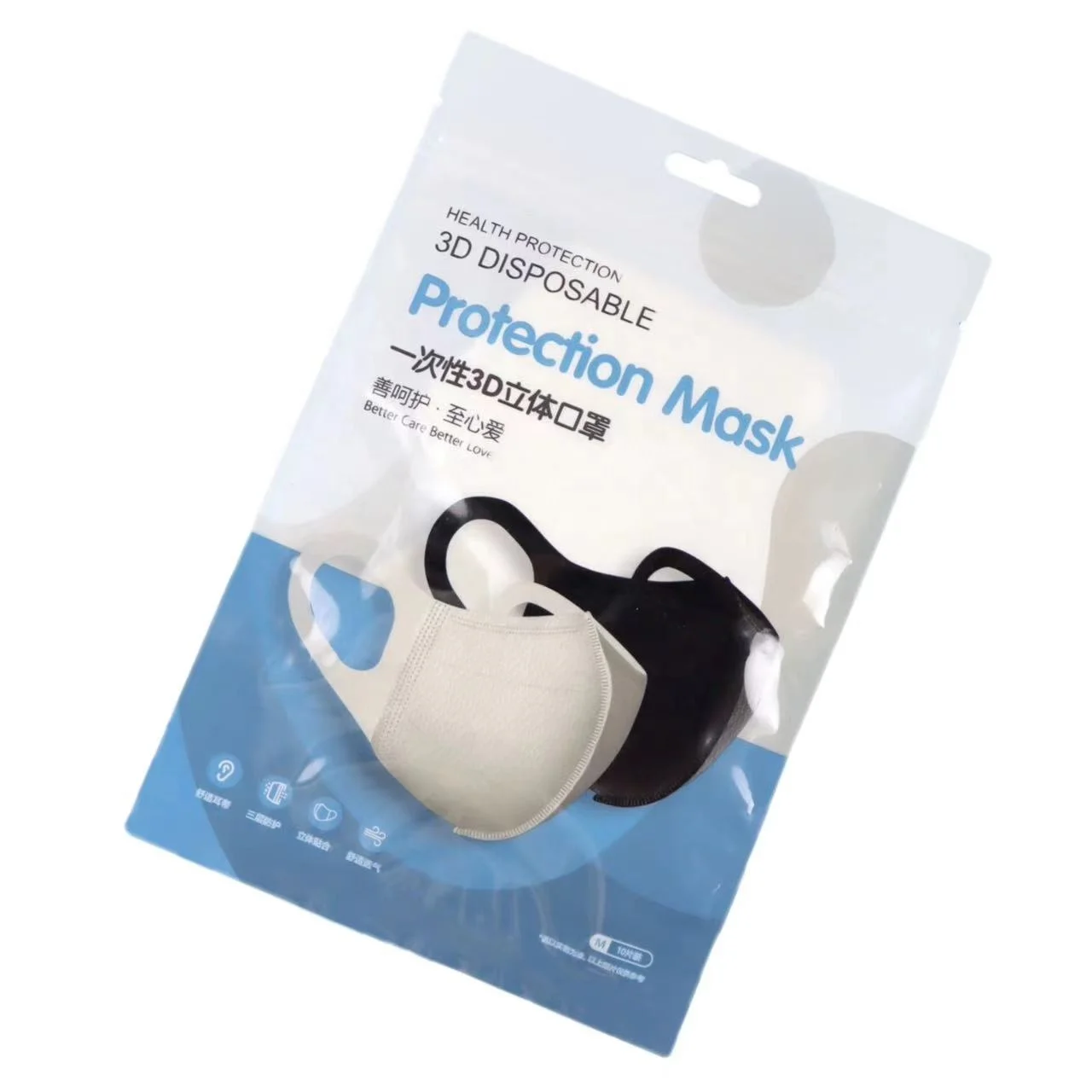Anti Pollution Dust 3D White Adult Protective Disposable Face Mask