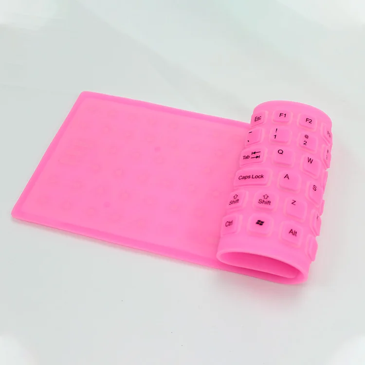 flexible keyboard 85 wired usb multi language multi color washable rubber silicone foldable flexible keyboard for pc