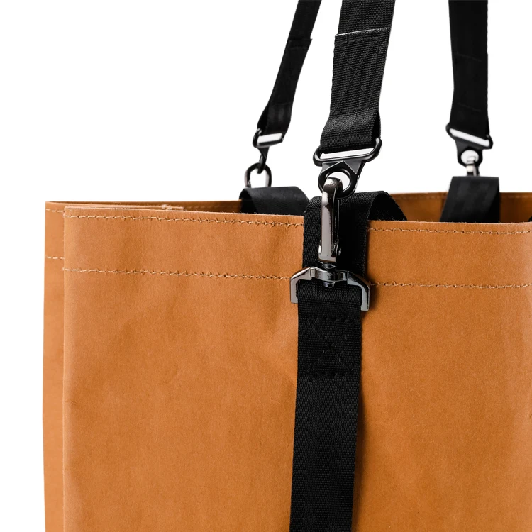 Brown Custom washable kraft Tyvek paper bag Dupont paper shopping bag