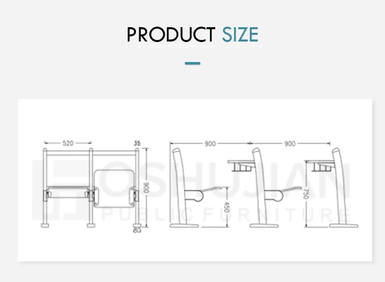 Cheap College Classroom Furniture Folding Step Chair and Desk