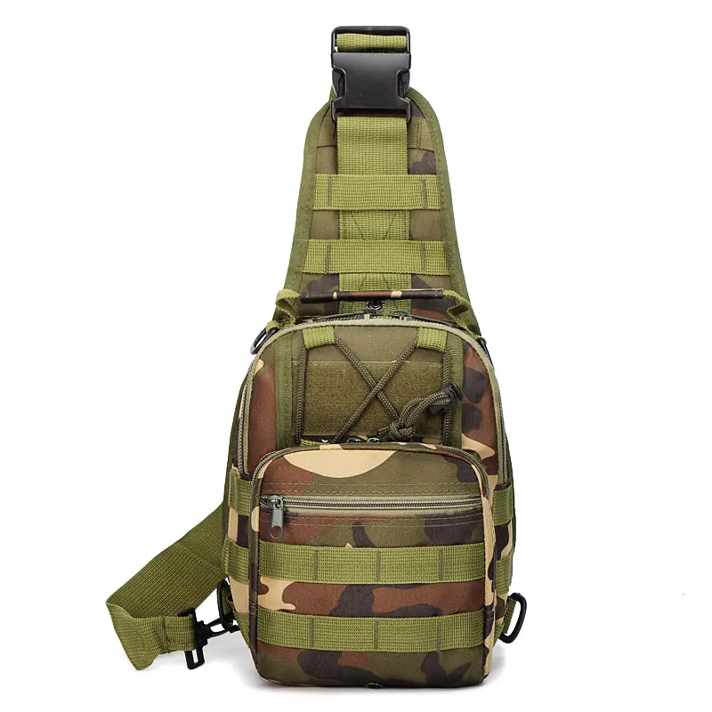 JSH Anti Theft Chest Bag Assault Range Tactical Chest Bag Hiking Traveling Camo 25L Nylon Shoulder Best Sling Backpack