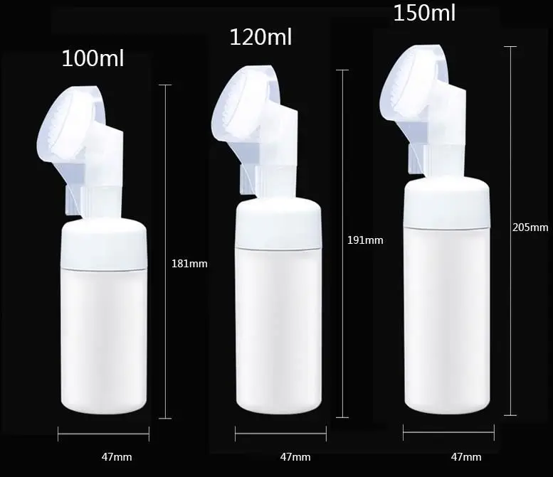 Wholesale PET Cleansing Mousse Foaming Bottle Pressing Silicone Facial Cleanser Foam Bottle Sub-packed Bubble Bottle