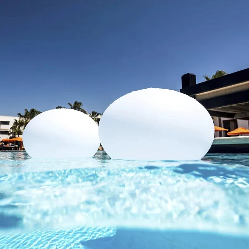 LED Flat Ball Light RGB Colors Changing LED Table Lamp Outdoor Waterproof Decoration