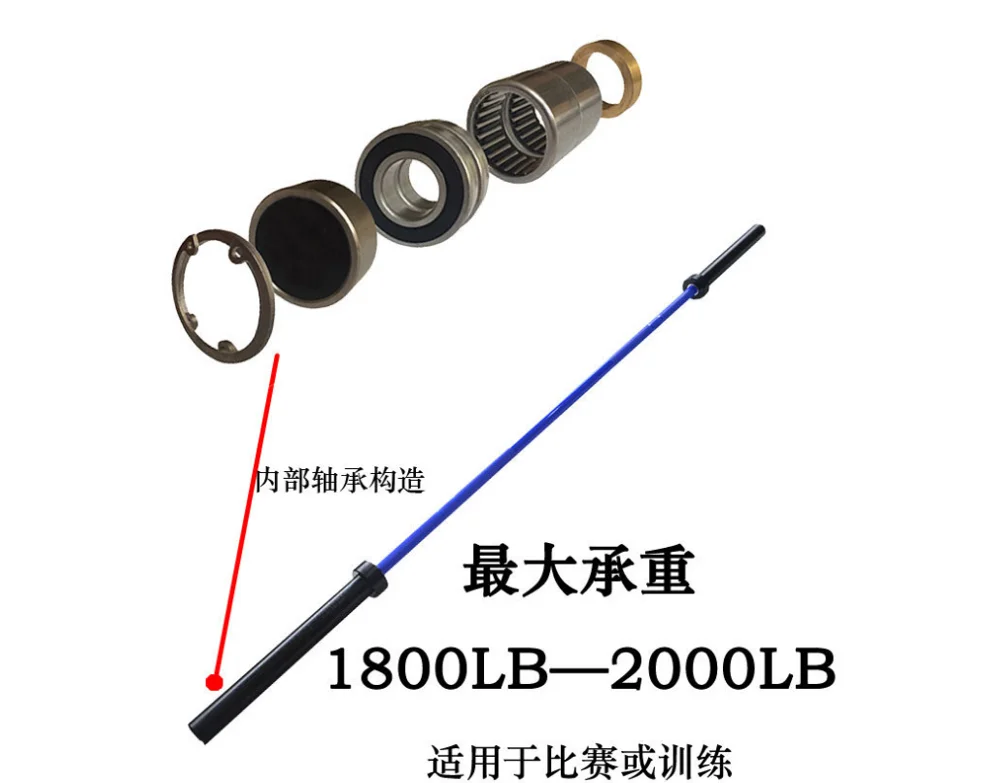 Weight Lifting Barbell Powerlifting Bar Weightlifting Bar Fitness 2000lb Cerakote Barbell