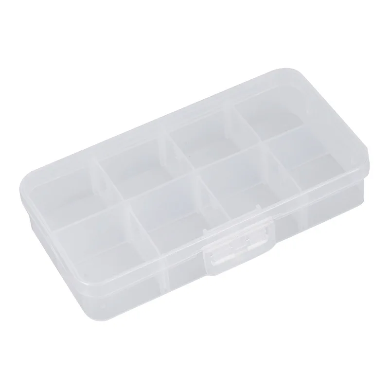 Nail storage box nail piece accessories packing box for nail tools 8 grid drill box