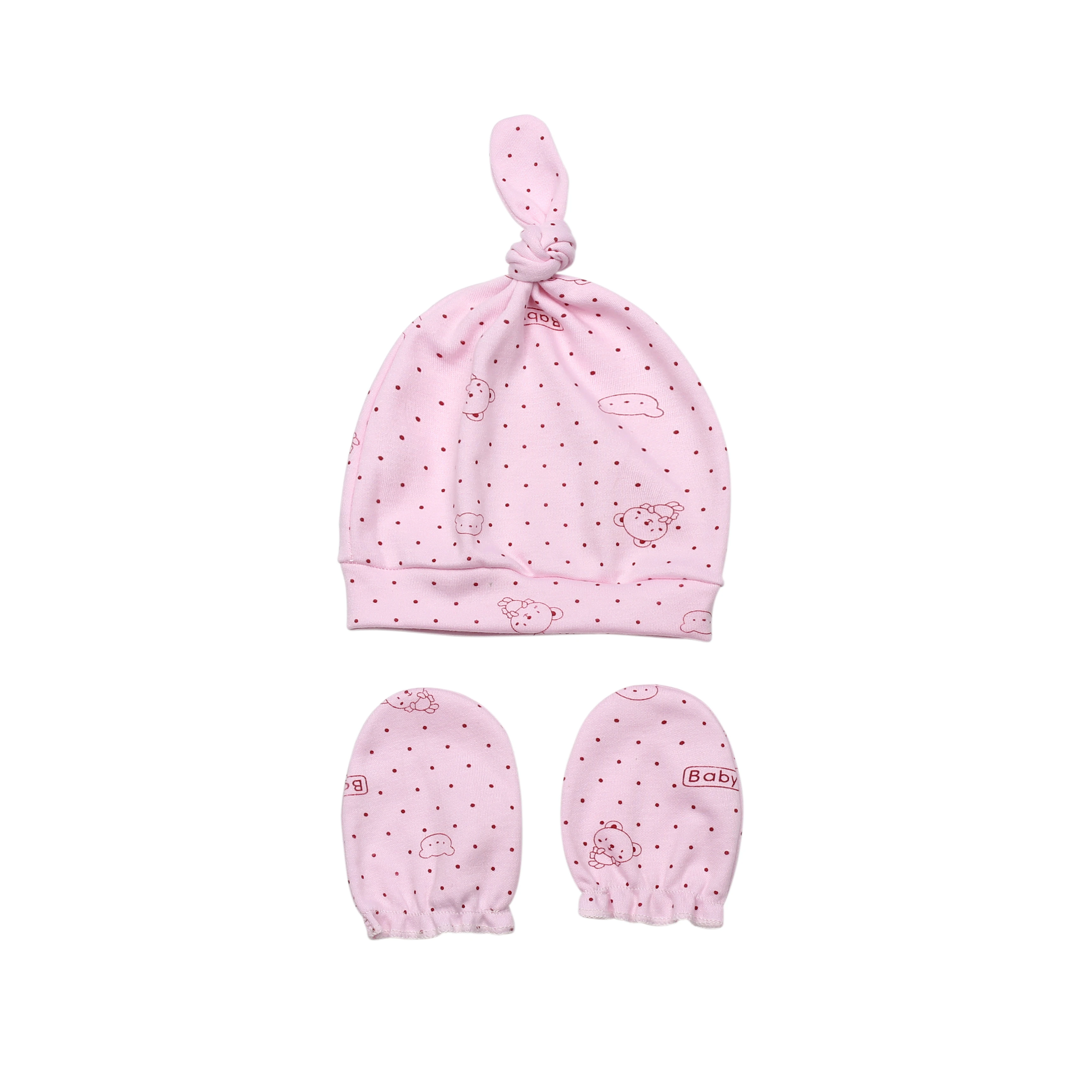 Оптовая продажа, детские вязаные платья из органического хлопка с узелком и шапкой на заказ, детский комплект одежды, шляпа для новорожденных