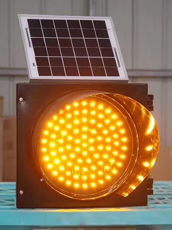 Solar Powered LED Traffic Sign Flashing Red Green and Yellow Light Traffic Warning Product traffic sign