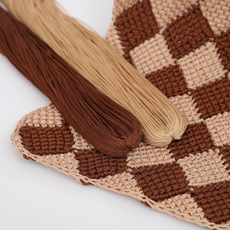 RongMeiXuan 1mm 50g Hand Knitted Light Weight Coarse Yarn Hand Knitted Hat Yarn Hollow Ice Silk Yarn