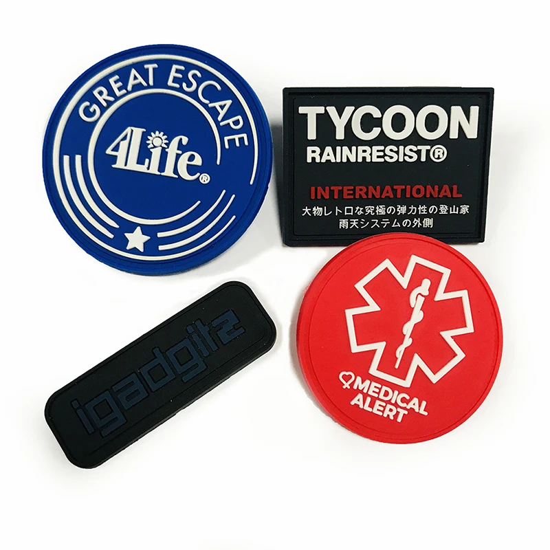 Wholesale 3D Brand Designer Custom Logo Edc Cartoon Pvc 1x1 Square Dog Rubber Patch