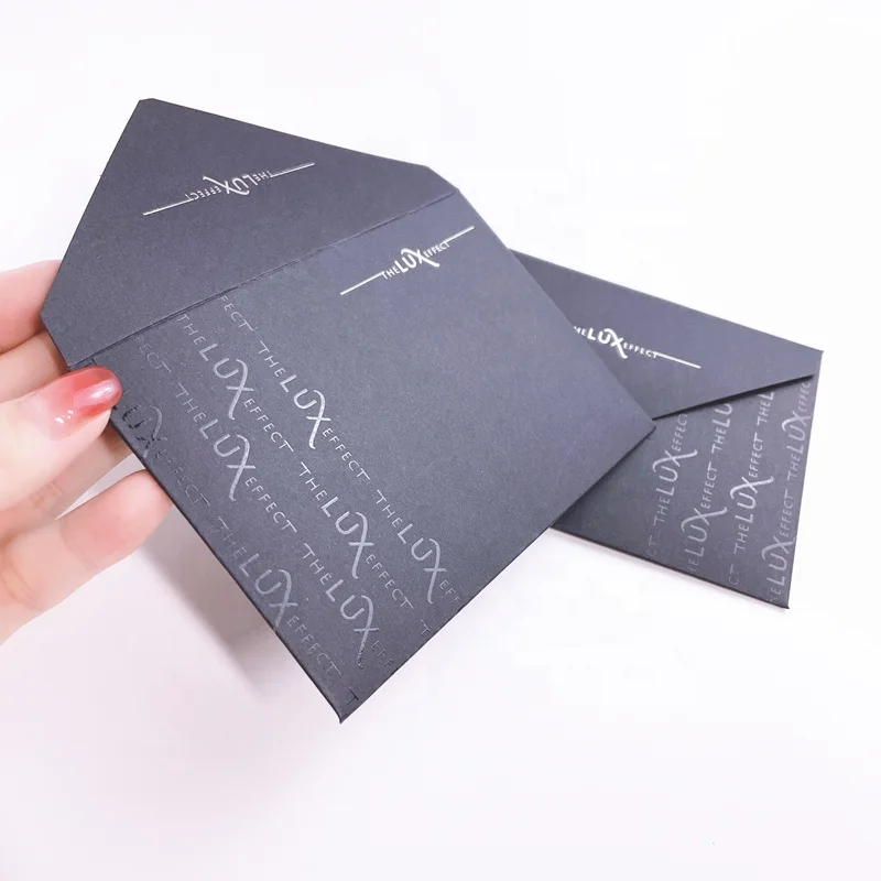 Eco friendly UV logo print luxury fancy paper envelope receipt envelope