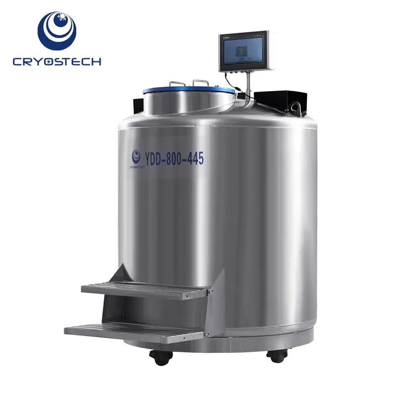 YDD-800 Cryogenic LN2  Tank 800l Liquid Nitrogen Storage System Biobanks Freezers For Medical and Pharmaceutical