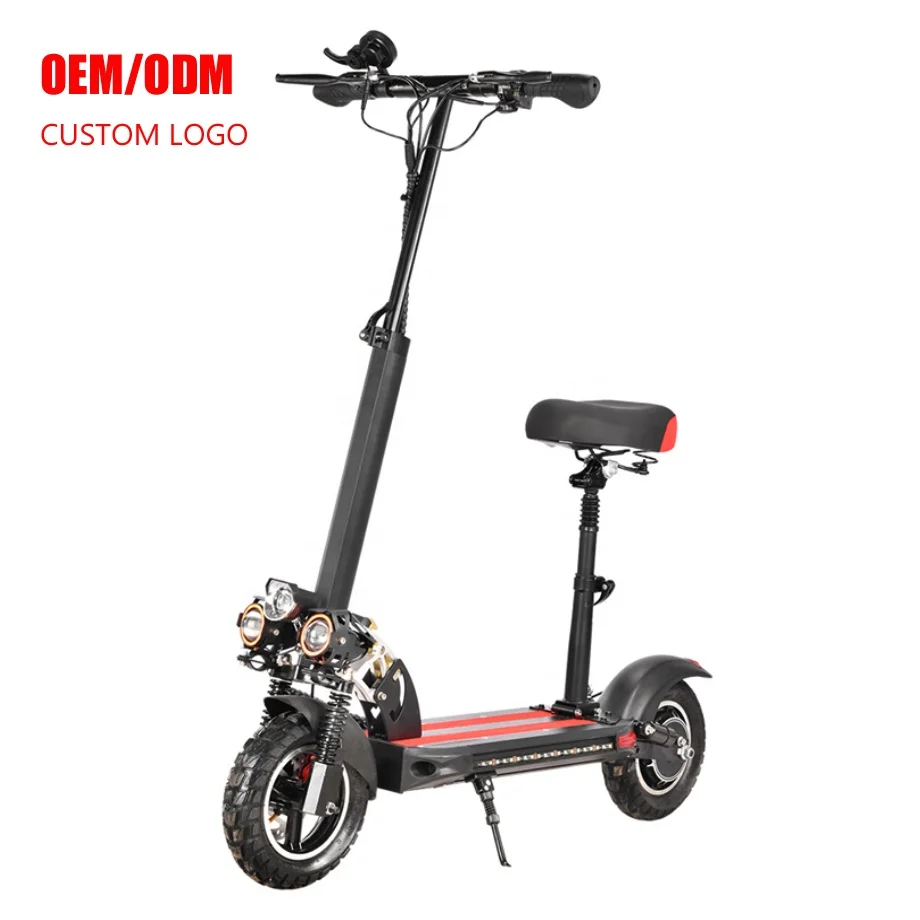 Electric Scooter 36V500W High Speed Off Road E Scooter Adults 10 Inch Scooters Fat Tire Black Folding Dual Motor double shock