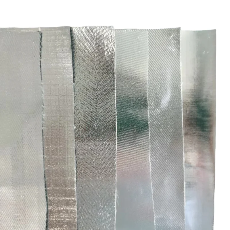 Fireproof Aluminum Foil Fabric For Apron Aramid Coated Aluminum Foil Fabric Heat Insulation Fabric