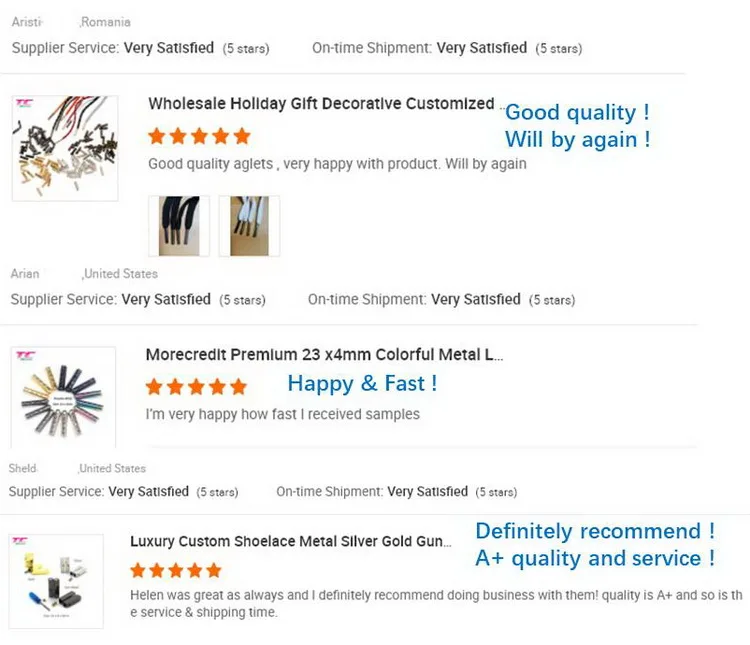 Feedback-metal aglet