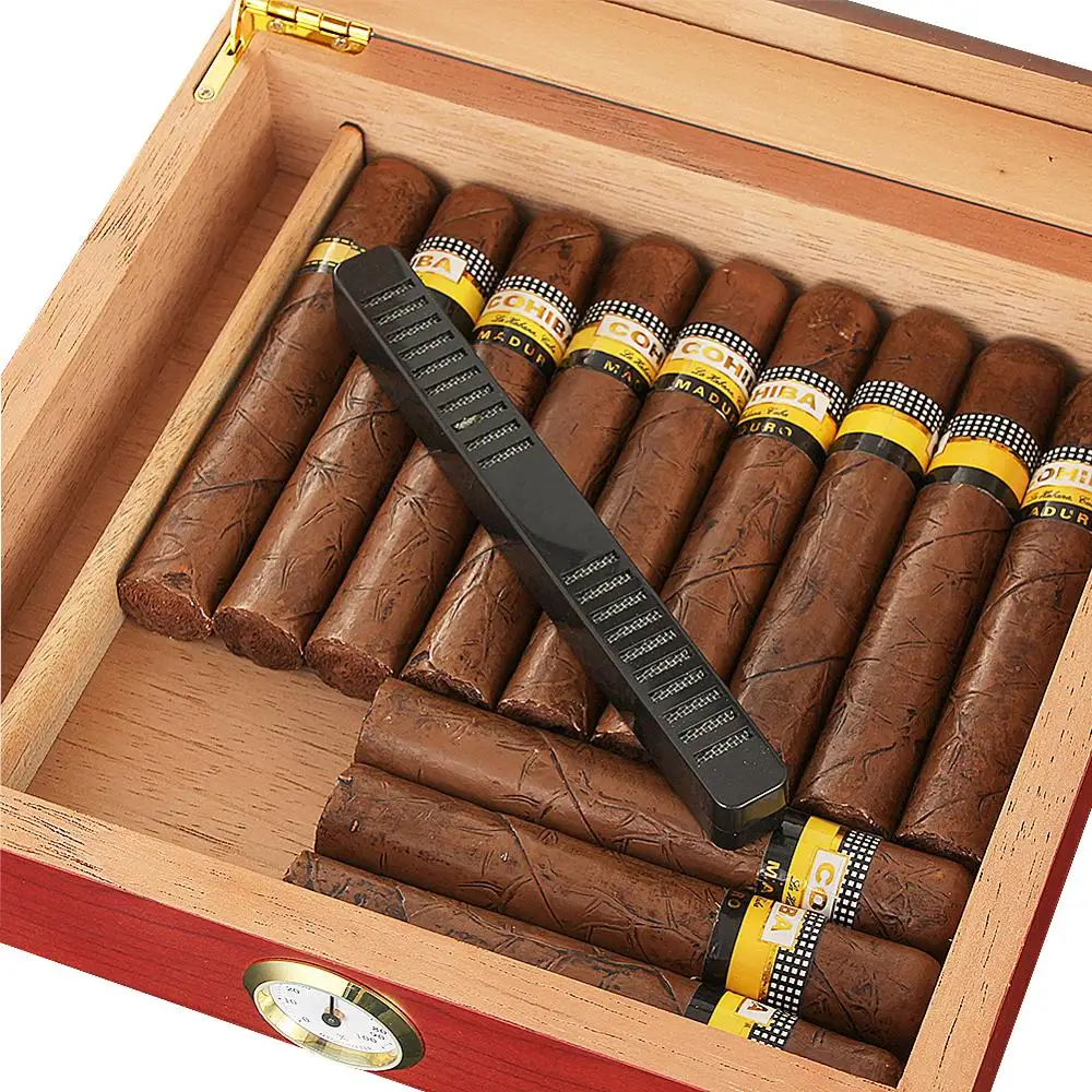 Hot Selling Humidor Personalised Wood Pu Leather Customized Cigars Accessories Humidors Travel Cigar Case
