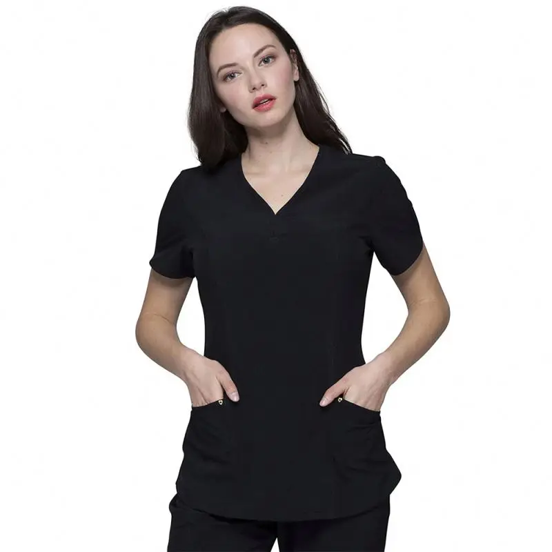 Nursing Scrubs V-Neck Hospital Uniforms Custom Medical Top for women