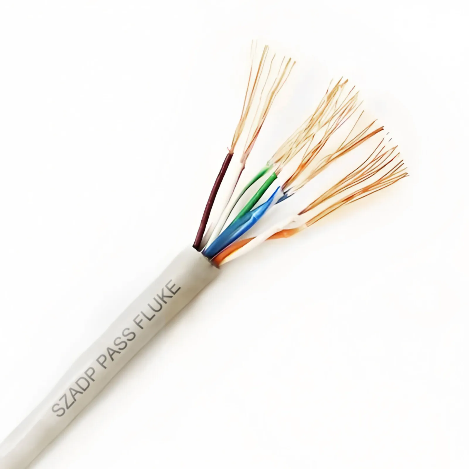 UTP Ftp 24awg 7*0.2mm Copper CCA HCCA Stranded Flexible Twisted Wire Cat5e Cat6 Passes the Patch Cord Lan Cable Test