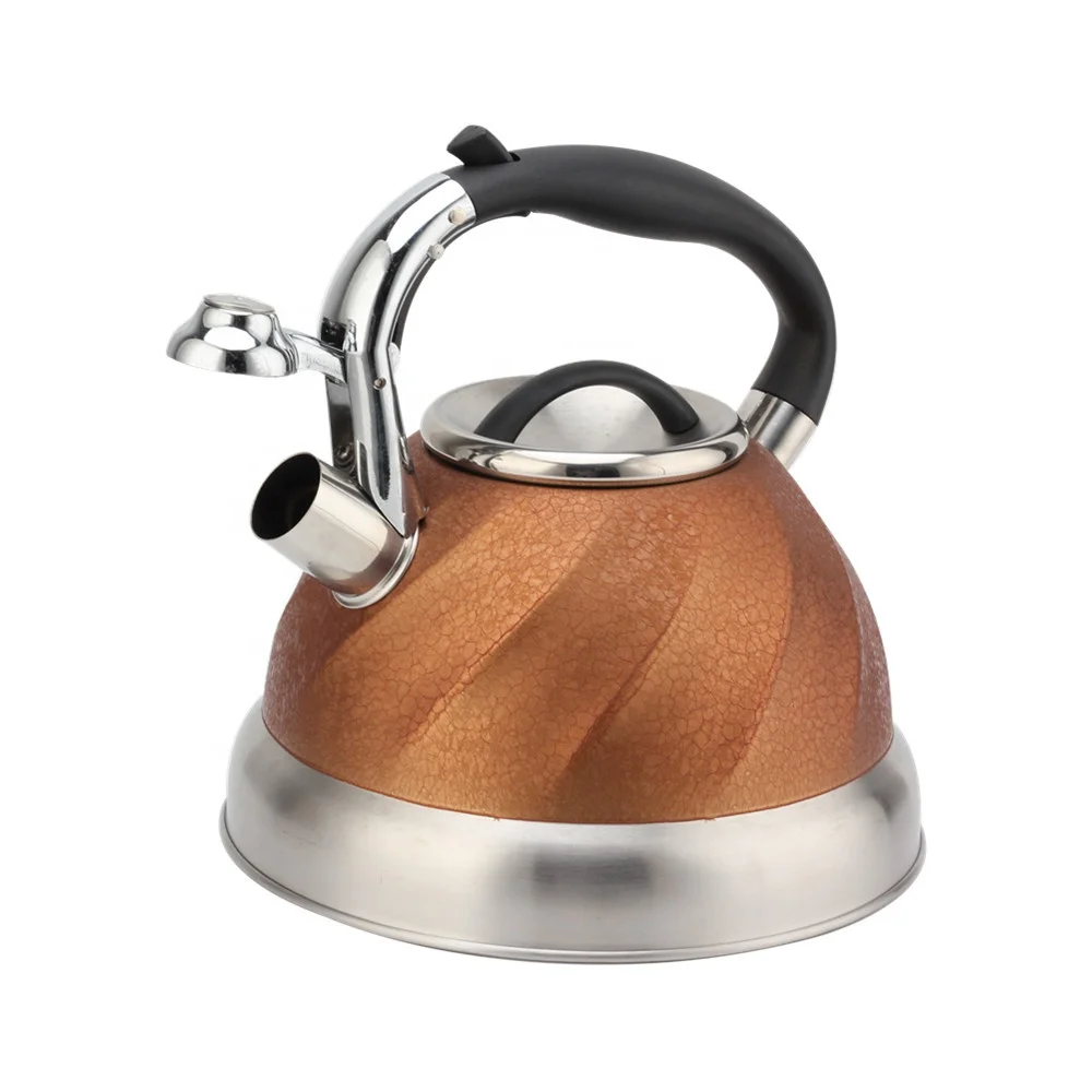 Stainless Steel Whistling Kettles Teapot With Anti-Hot Handle, Hot Water Boiling Tea Pots For Stove Top, 3L Tea Kettle Stovetop