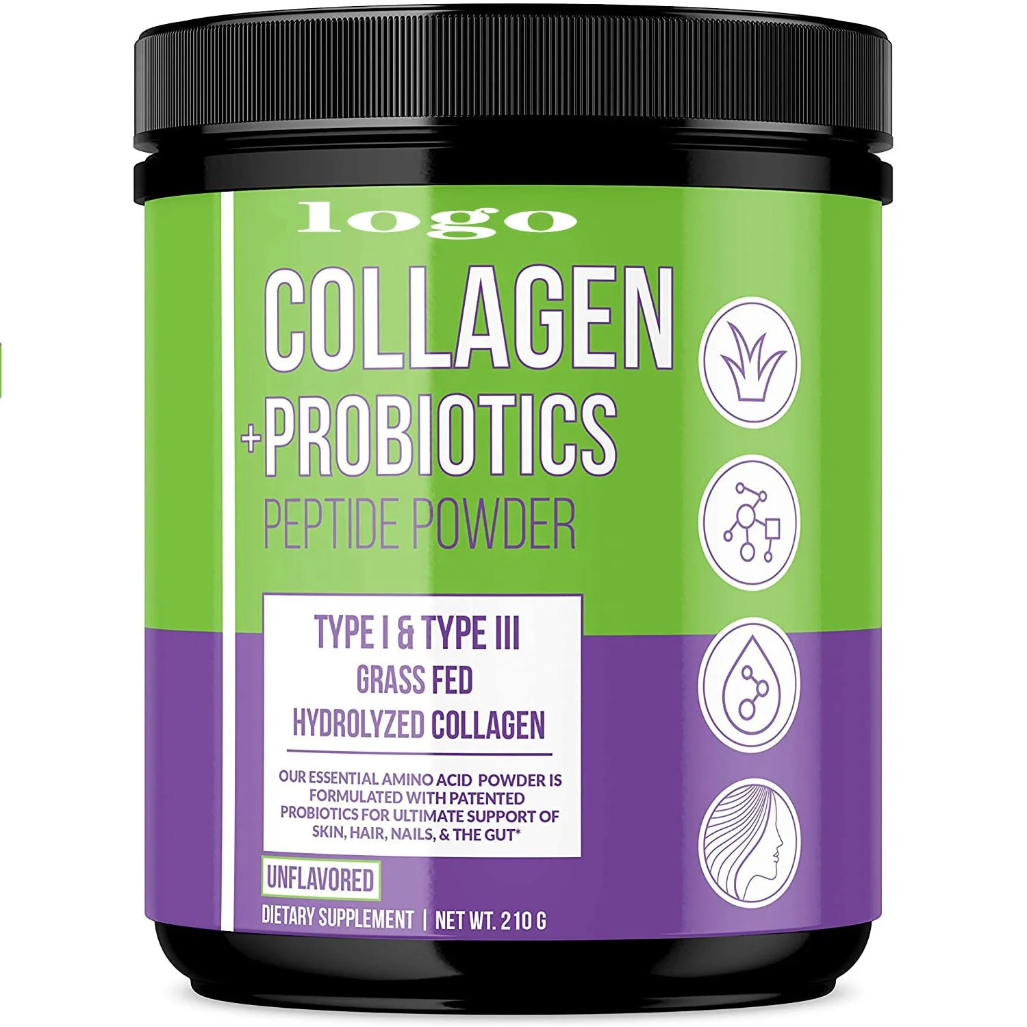 Wholesale Grass-Fed Hydrolyzed Peptides Collagen Powder Type 1 & 3 for Hair Skin Nails Joint