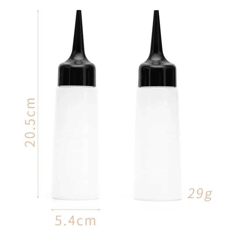 Barber Styling Coloring Tools Packaging Root Comb Applicator Brush Plastic Hair Dye Bottles For Hair Oil Bottle With Comb