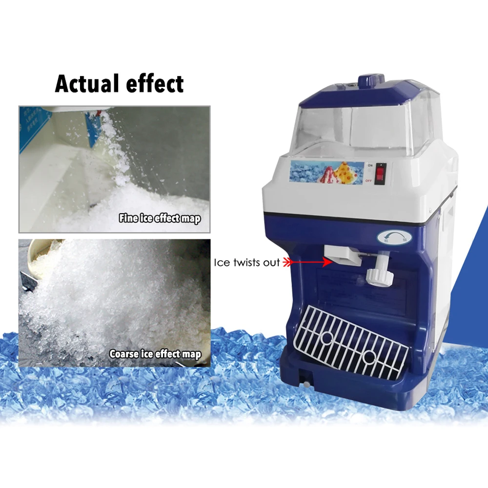 XEOLEO Commercial Electric Shaved ice machine Automatic Ice crush machine 200kgs/h intelligent Ice shaver 300W