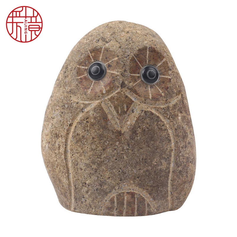 Chinese hand carved stone statue sculpture Garden Outdoor Decorative Carving owl
