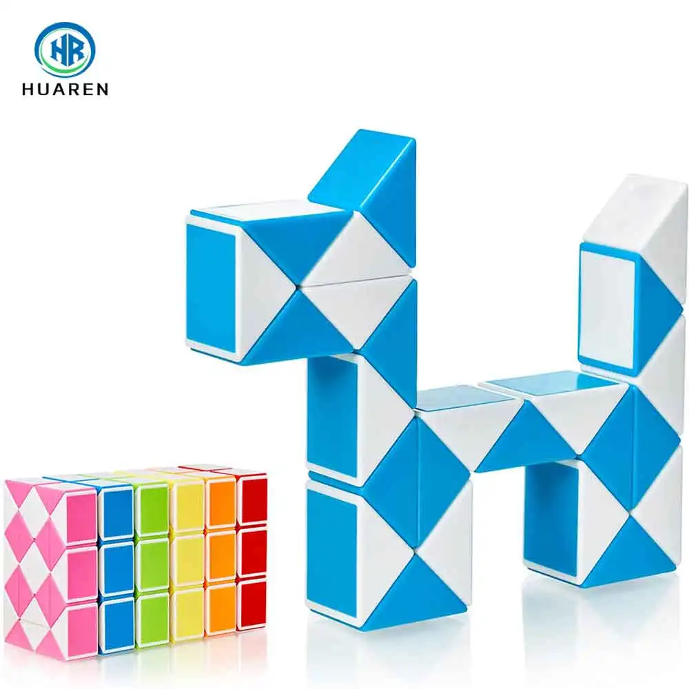 Promotion 3D Game Brain Teaser Twist Fidget Toys Magic 24 Snake Puzzles Cube Ruler for Anxiety and Autism
