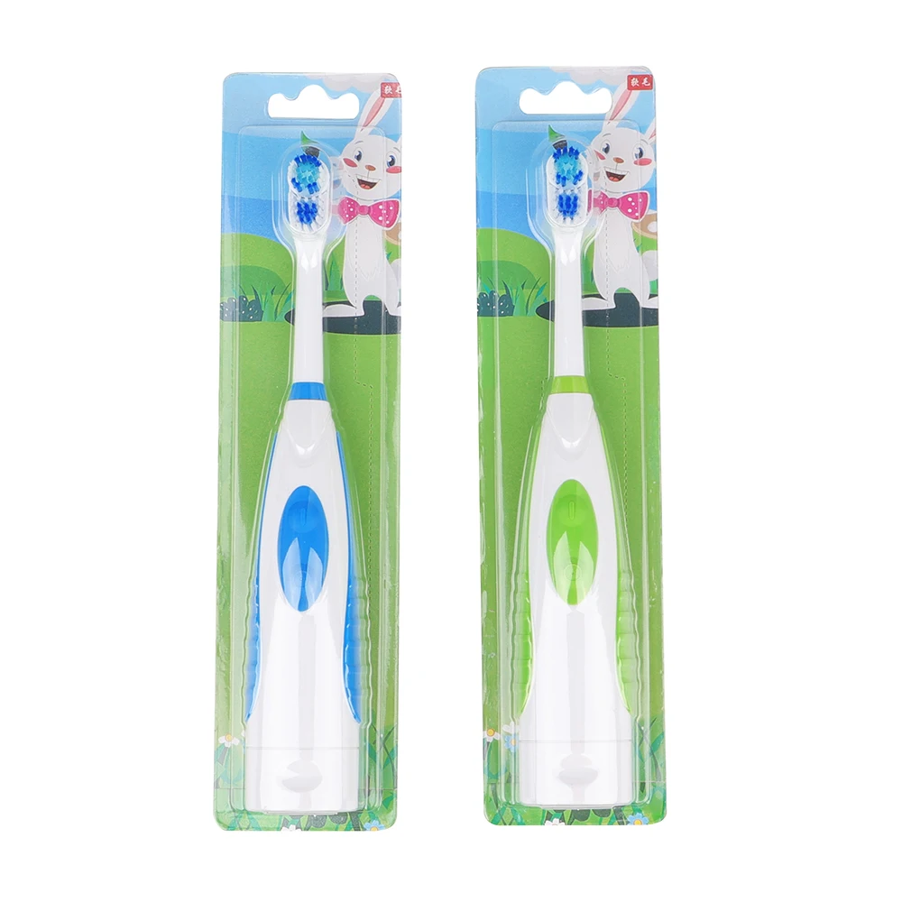 Portable Waterproof Rotating Soft Dupont Nylon Double head Adult Battery Electric Toothbrush