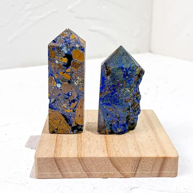 Wholesale Large Azurite Crystal Point Tower for Sale Real Healing Crystal Towers Bulk Big Azurite Crystal Points