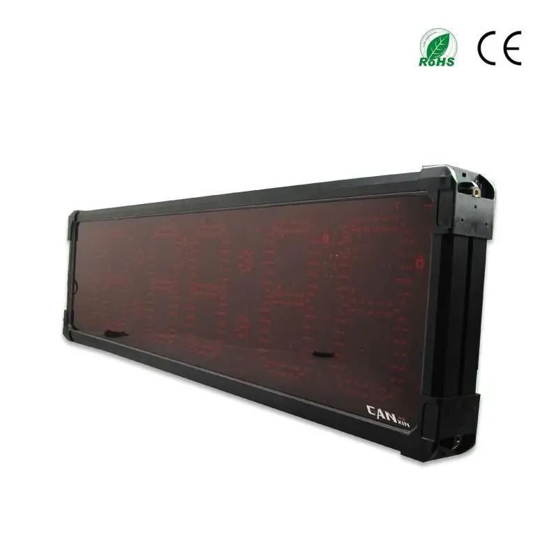 YIZHI Red Color 6 Digits LED Race Timing Clock Stopwatch 8-inch High Character Outdoor Sports Timer for Running Racing Events