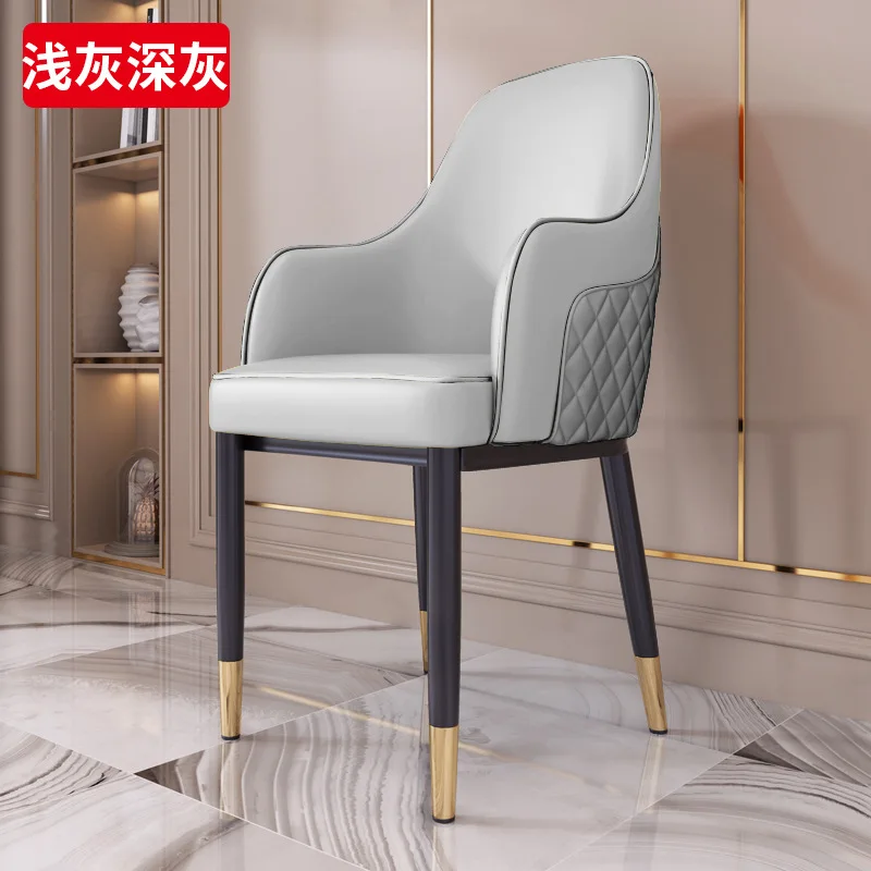 Dining chairs are luxurious, post-modern Nordic solid wood chairs, American family dining tables, stools and soft leather bags